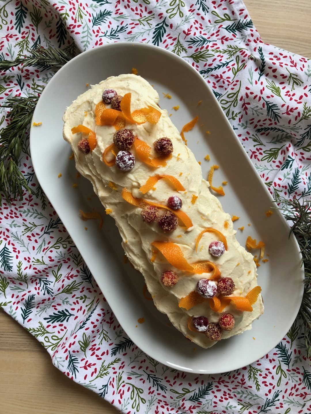 Cranberry and orange cake