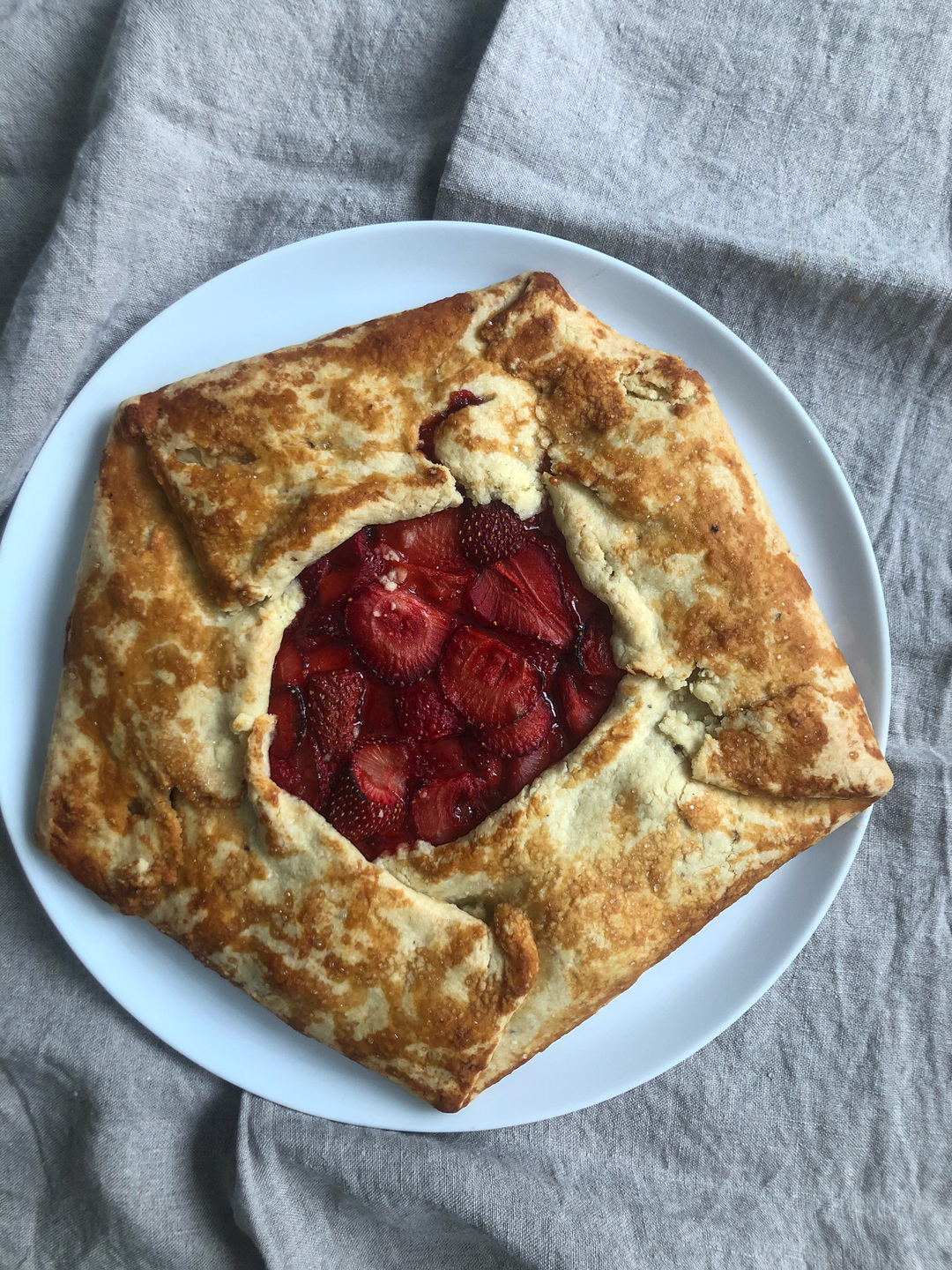 strawberry almond galette